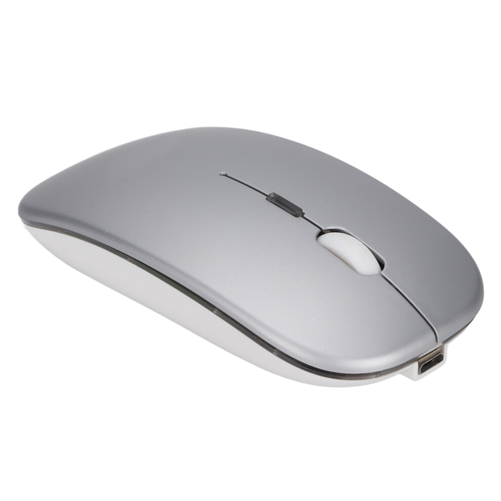 Silver Wireless Optical Mouse 2.4Ghz, 1600 Dpi, Rechargeable,