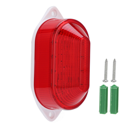 Luce di avvertimento LED rossa 12V Modello 106 ABS 85dB Piccola 1