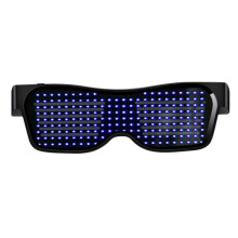 (A) Seizoensgebonden en vakantiedecoraties Bluetooth Led-bril, Bluetooth-app verbonden slimme oplichtende bril op maat gemaakte LED dynamisc