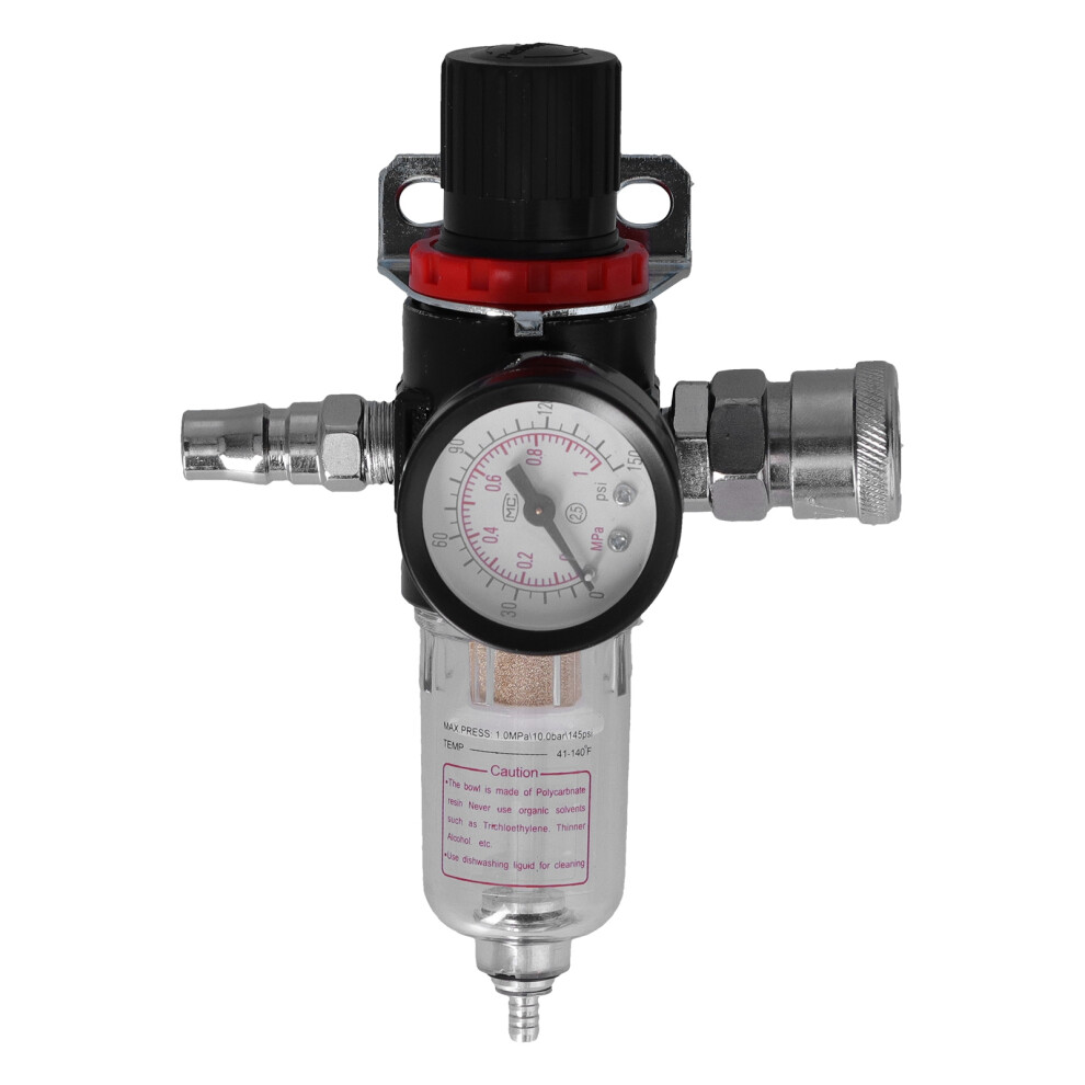 Durable 1/4In Compressor Moisture Filter With Pressure Gauge & Regulator 9301358064302