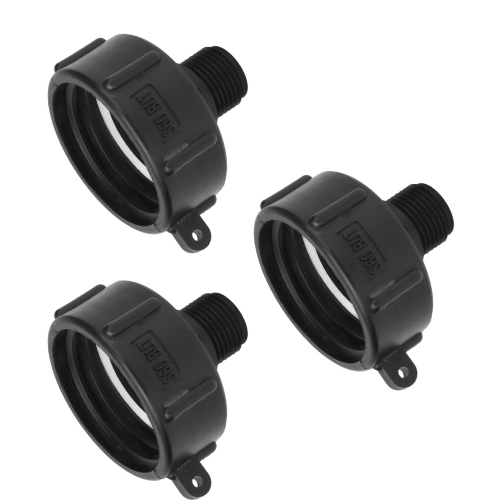 3Pcs G3/4 Abs Ibc Tank Drain Adapter Fittings For Chemical Barrels 8721358064378