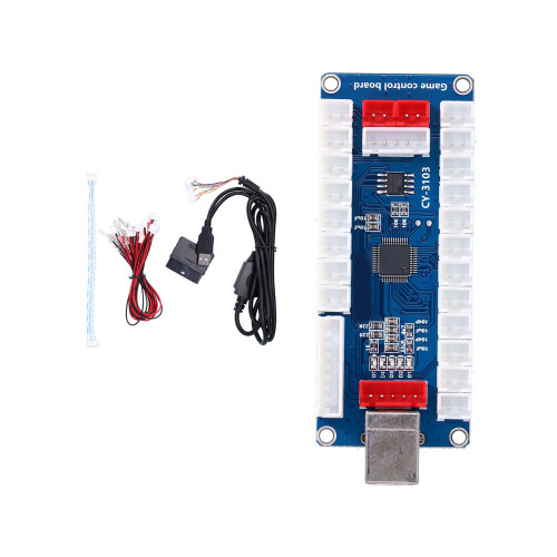 Arcade USB Encoder Kit QM070923 for PC, Raspberry Pi & PS2 Blue & White