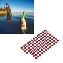 100 pezzi 10.0mm 3D Fisheye adesivo rosso epossidico