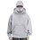 Unisex women's pullover hooded casual-light gray M 1