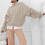 Women's chunky knit soft loose round neck pullover-Gray XL 6