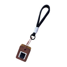 Natural Wooden Fidgets Keyring With Tactual Clicking-Black