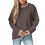 Womens Pullover Sweaters Long Sleeve Neck Casual-coffee brown S 1
