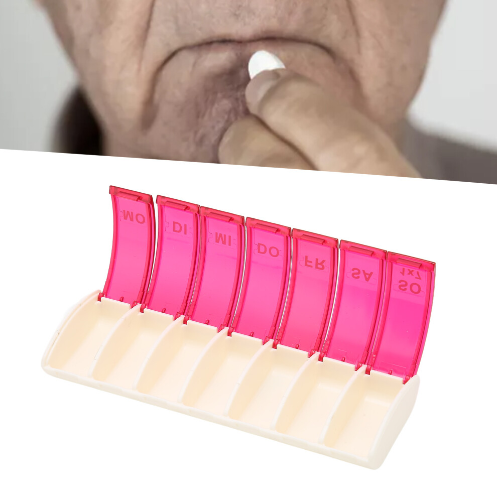 Red 7-Day Pills Organizer - Ideal For Cod Liver Oil & Vitamins Travel