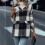 Women's plaid flannel coat-blue XXL 5