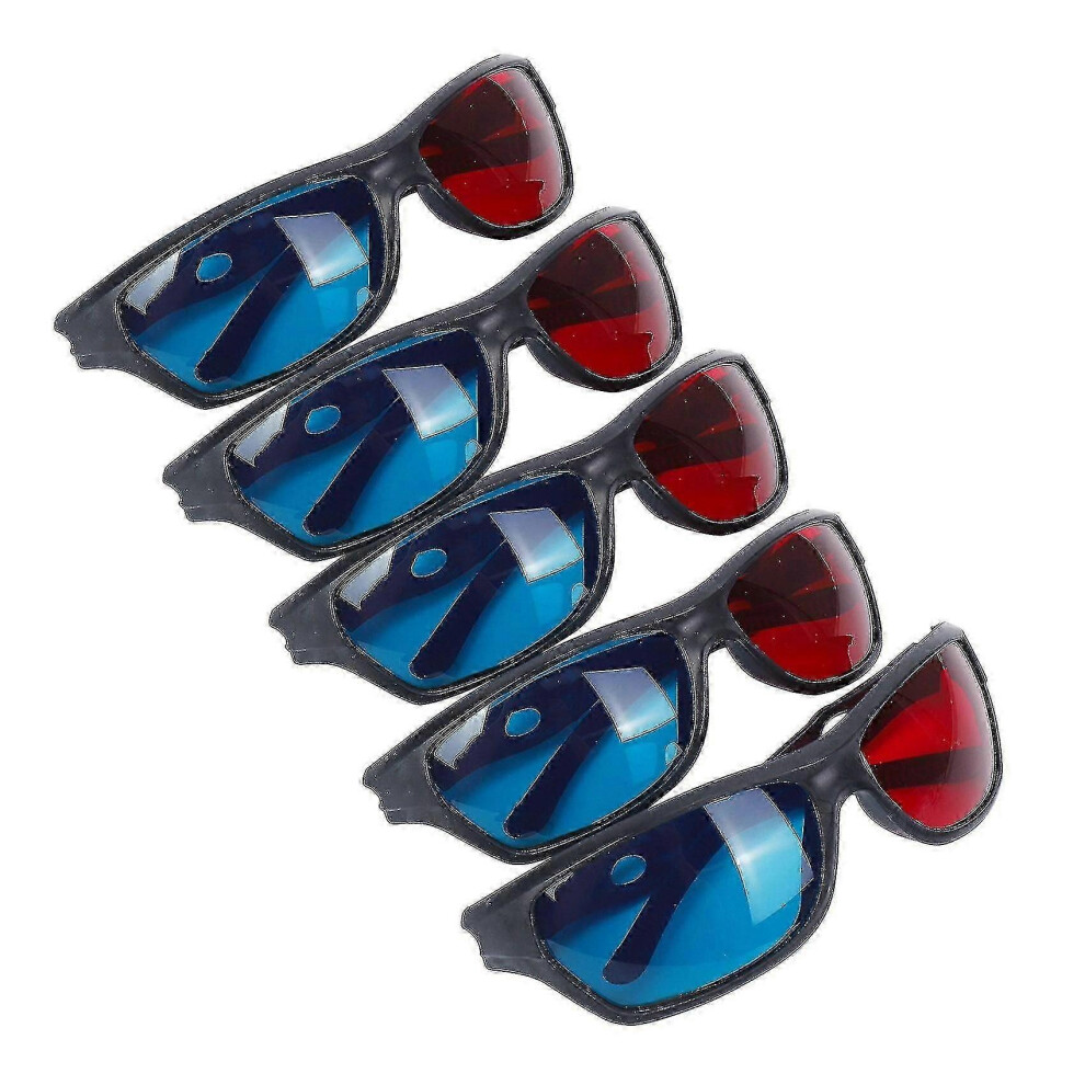 Kikidex (As Show, One Size) 5X Red And Blue Anaglyph Dimensional 3D Vision Glasses For Tv Game Dvd