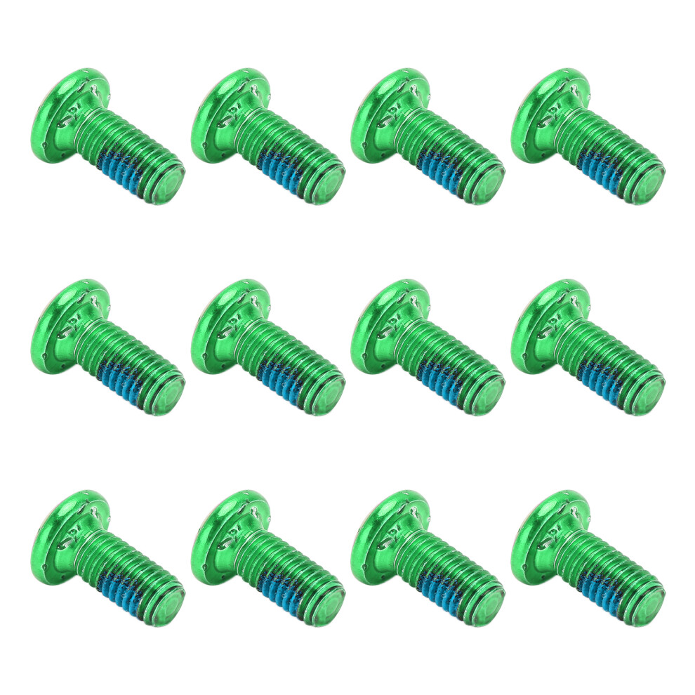 12Pcs Green Alloy Steel Bike Disc Brake Rotor Bolts M5x10mm T25 6911358065969