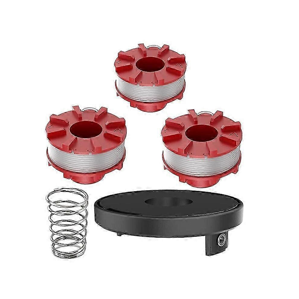 Kikidex (As Show, One Size) Lawn Mower Parts Compatible For Einhell Ce-Ct 36 / 30 Li E-Solo / Agillo 36 / 255 Bl / Agillo 18 / 200 3 Spool + Cap + S