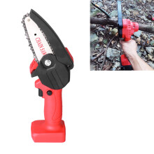 Rechargeable Cordless Mini Chainsaw 21V 550W 31cm Red