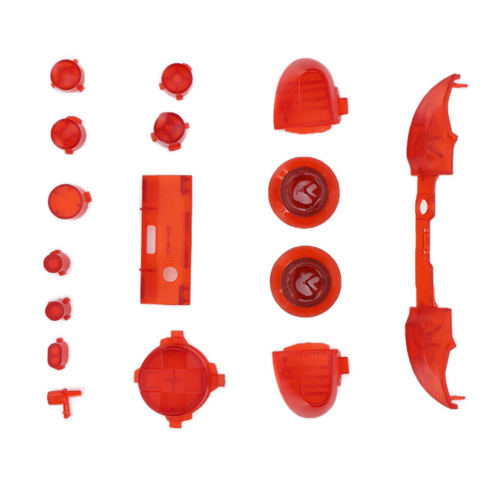 Xbox Series X/S Controller Full Mod Kit With Buttons & Triggers Transparent Red 5011358066711