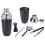 Barset mit Shaker, Stahl, schwarz, 5-tlg. 1