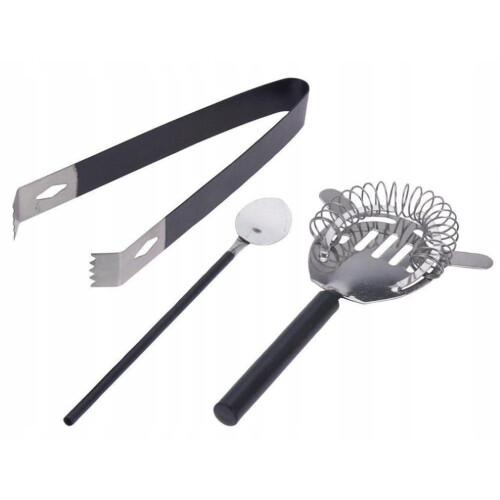 Barset mit Shaker, Stahl, schwarz, 5-tlg. 1