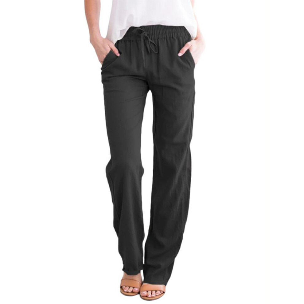 (black, 2XL1) Womens Casual Wide-Leg Pants With Pockets - Stay Comfortable All Day-image-OPC-PMRGCXS-NEW