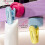Pack of 2 Suction Cup Wall Clip Adjustable Rotating-pink blue 7