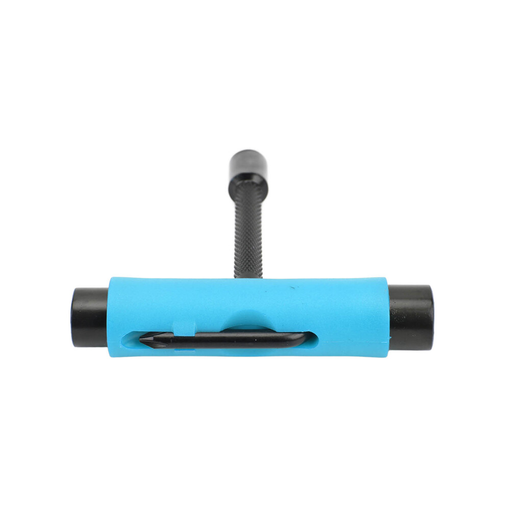 Blue Skate Wrench T & L Shape 3-Hole Steel & Plastic Maintenance Tool-image-OPC-PMRGD5J-NEW