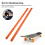 Durable Orange Rib Bones Rails for Longboards, 35.7x1.8cm 8