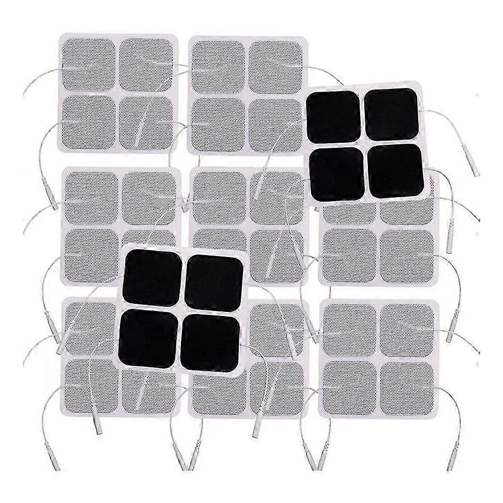 Kikidex (As Show, One Size) 40Pcs Tens Unit Pads, 2X2 Electrodes For Ems Muscle Stimulator Electrotherapy Pads