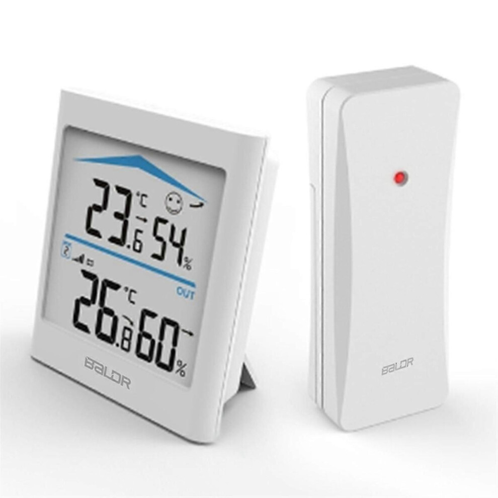 Kikidex (As Show, One Size) Baldr Hygrometer Thermometer Wireless Remote Sensor Motion(White) White