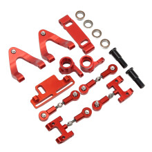 RC Aluminium Sechskant-Adapter und Aufhängungsarme für WPL D12 RC-Auto Rotes Metall