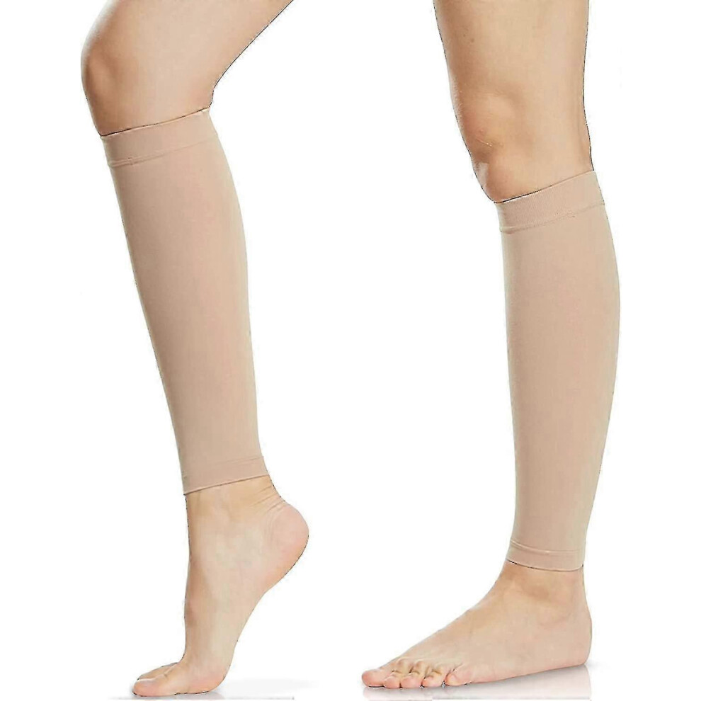 Kikidex (As Show, Small) 1 Pair Compression Calf Sleeves For Women & Men,20-30Mmhg Graduated Support Footless Compression Socks