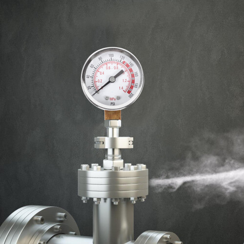 Manometro Pressione Olio Gas Attacco Inferiore 0-1,4 Mpa 1