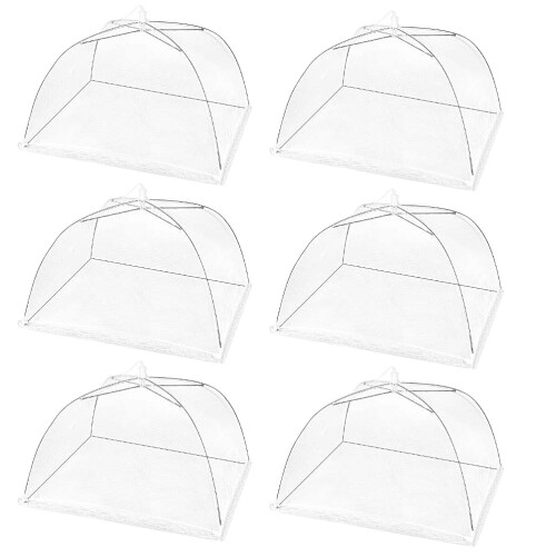 6Pièces Protège-Aliments Maillage Pliable Usage Extérieur