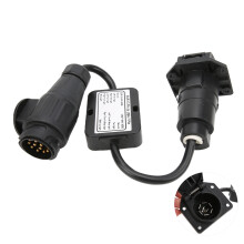Seamless European 13 Pin to US 7 Way Trailer Electrical Adapter Cable