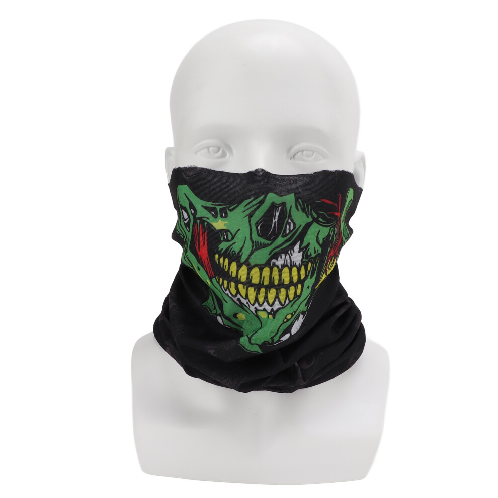 Halloween Skull Headscarf Cycling Neck Gaiter Windproof Seamless Polyester 9471358073397