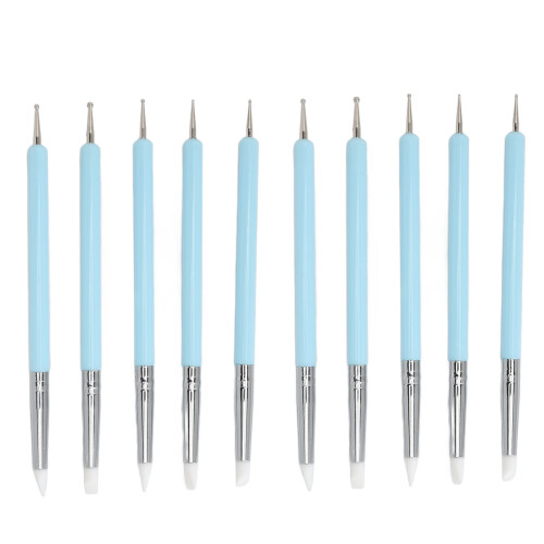 2 Set Dual Tipped Nail Art Punktierstift