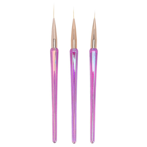 3-teiliges Nagelliner-Pinsel-Set, 12/16/21 mm,