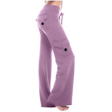 Women's Cargo Pants High Waist Fashion Flared-Lavender 4XL