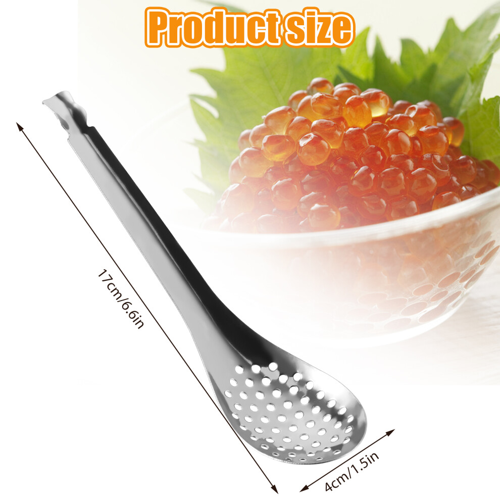 2pcs Easy To Clean Stainless Steel Spherification Spoon For Home Chefs-image-OPC-PMRGNVF-NEW