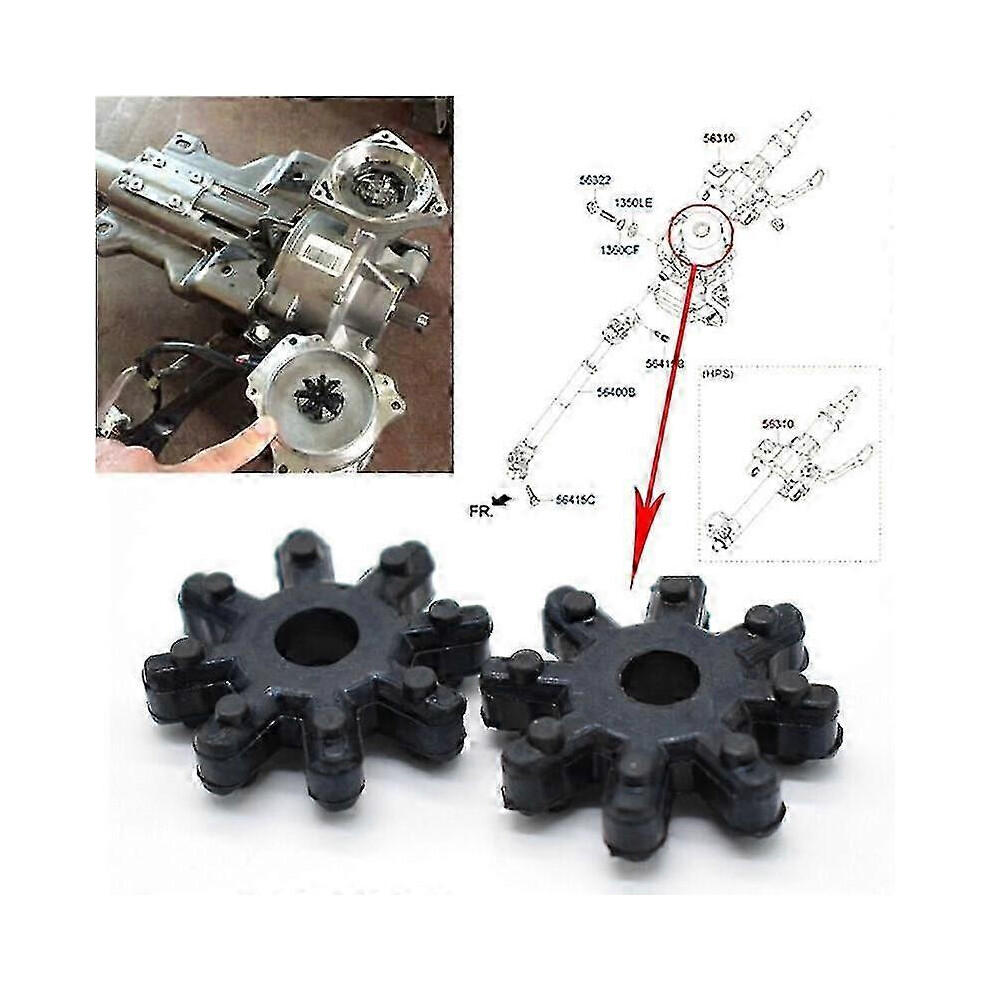 Kikidex (As Show, One Size) 2Pcs Steering Flexible Steering Column Coupler Column Mdps Parts For Hyundai Kia Oem 563152K000fff High Quality Car Accessories