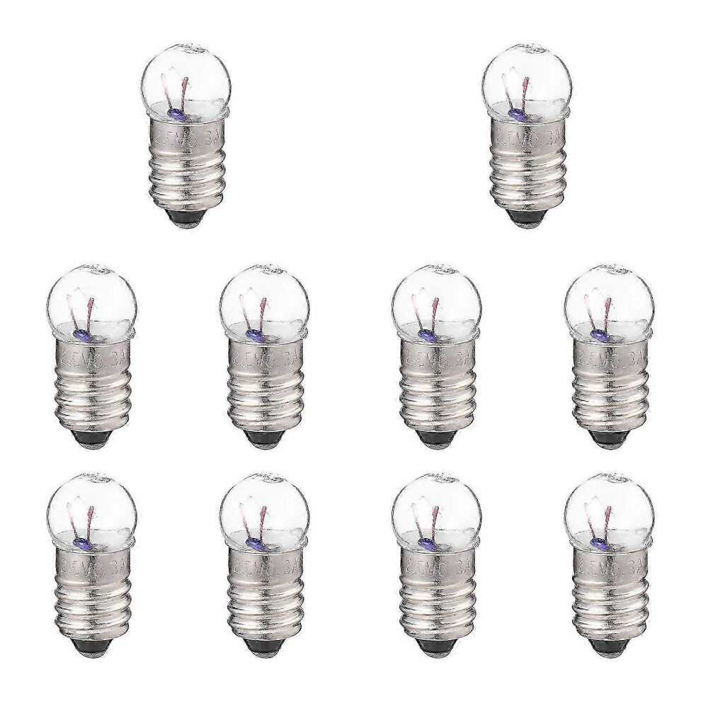 Kikidex (As Show, One Size) 10Pcs Small Light Bulbs Science Experiment Light Bulbs School Laboratory Electrical Circuit Bulbs