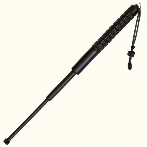 Black Telescopic Hiking Stick Foldable Anti-Slip Grip