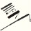 Black Telescopic Hiking Stick Foldable Anti-Slip Grip 5