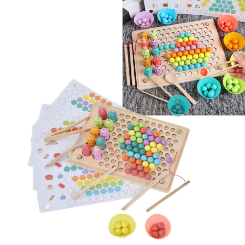 Jeu de perles sur planche en bois 30  22,5 cm multicolore 3+