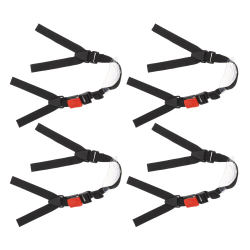 4Pz Cinturini Sostitutivi Caschi Con Elastica Nera