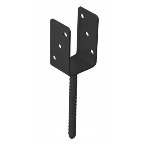 Stolpebund til indstøbning, sort anker, 101x120x60 mm