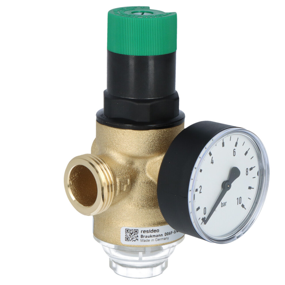Honeywell Pressure Reduction Valve With Pressure Gauge, Filter And Transparent Cup 4019837103743