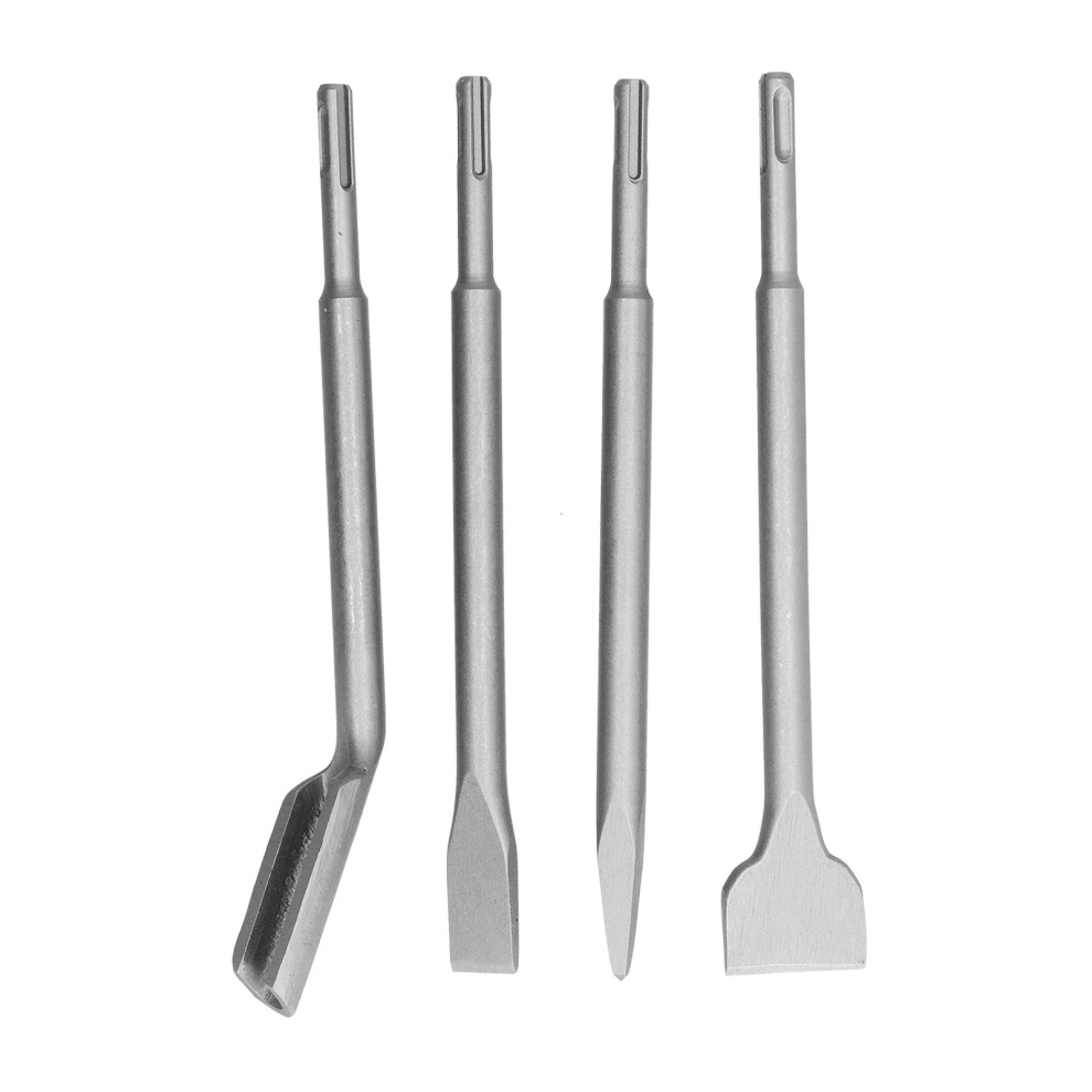 4Pcs Concrete Chisel Hammer Drill Bits Set, Sds Plus, Carbon Steel 4301358079646