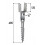 Säulenfuß Stahlanker 90x685mm Bohrer 2