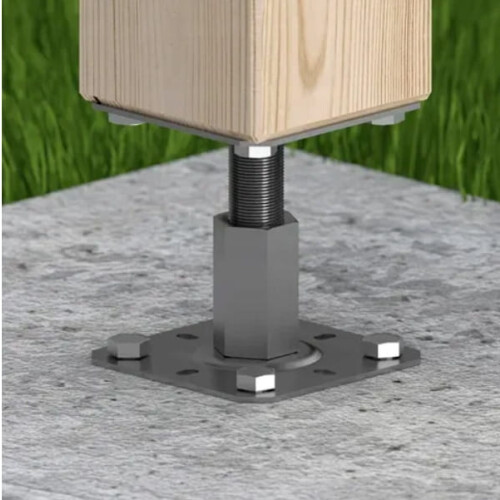 M20 Mastfuß 100x130x3mm verzinkt 2