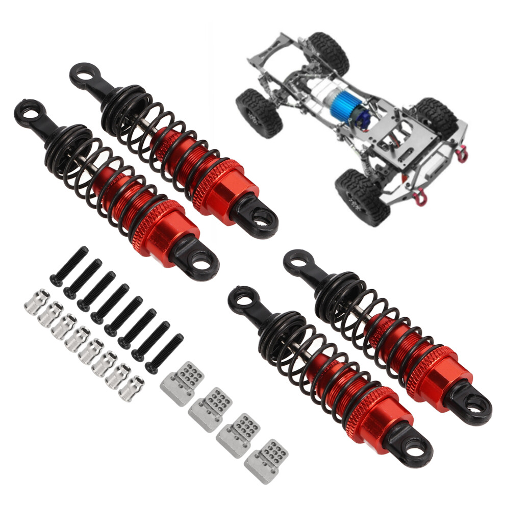 4Pcs 64Mm Aluminum Rc Shock Absorbers For Wpl Mn Cars In Red 8721358082136