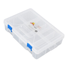 Transparente PP-Aufbewahrungsbox SK-10235, 235x160x65mm, abnehmbare Fächer