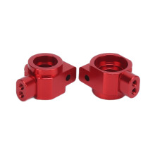 2 Stück Aluminiumlegierung Hinterachsen-Träger für 1/10 RC-Car WLToys 104001 ROT